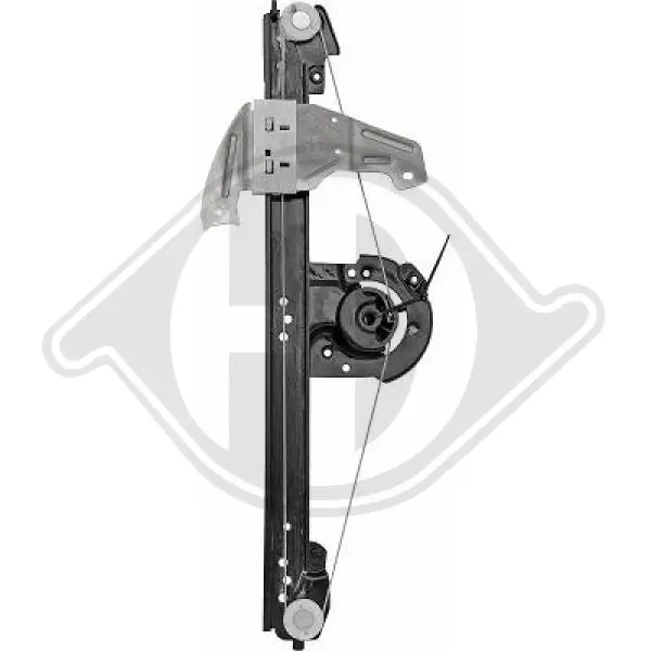 Do koszyka Mechanizm podnoszenia szyby drzwi przednich lewych Citroen C1 I PM, PN