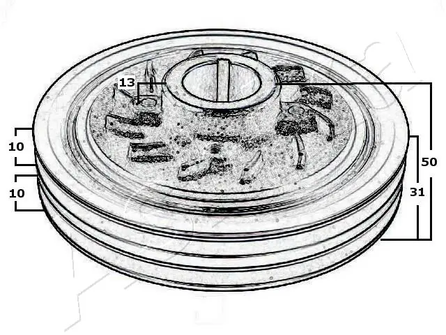 Koło pasowe wału korbowego Hyundai H100 awangarda (P) (1993 - 2004) cena, od 85,25 USD