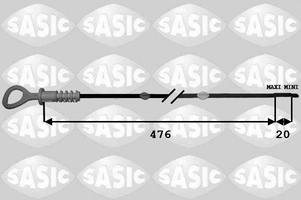 Do koszyka Bagnet poziomu oleju w silniku Volkswagen Transporter T4 70B, 70C, 7DB, 7DK, 70J, 70K, 7DC, 7DJ