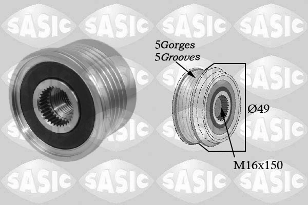 Koło pasowe alternatora MW31251073 Mitsubishi