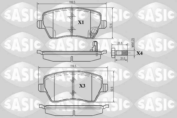 Do koszyka D10601HA0C Nissan/Infiniti Klocki hamulcowe przednie tarczowe
