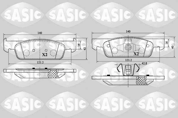 Klocki hamulcowe przednie tarczowe Dacia Sandero I hatchback (BS0, 1) (2008 - 2012) cena, od 20,65 USD