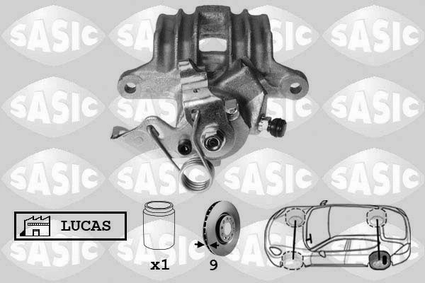 Zacisk hamulcowy tylny lewy Volkswagen Polo III sedana (6KV2) (1995 - 2001) cena, od 67,26 USD