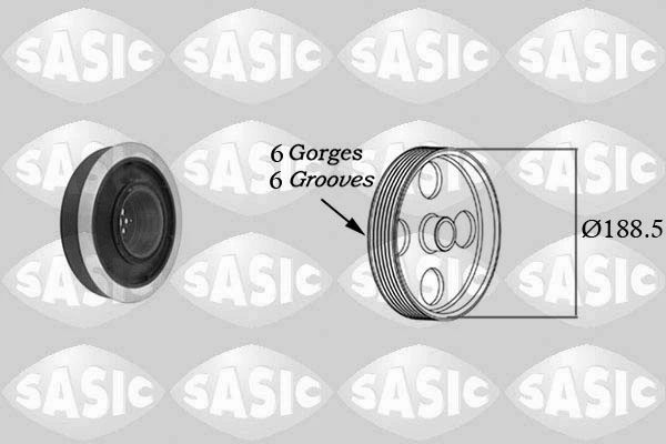 Do koszyka Koło pasowe wału korbowego Audi A8 D3 4E2, 4E8