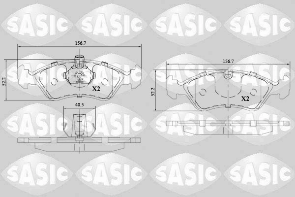 Klocki hamulcowe przednie tarczowe General Motors 1605808