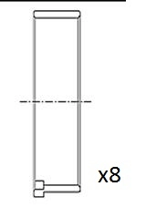 Do koszyka Panewki korbowodowe wału korbowego, zestaw, standardowe (STD) Mitsubishi Space Star  DG0