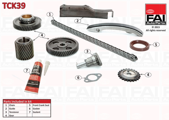Łańcuch rozrządu, zestaw do Mitsubishi Pajero II Canvas Top V2W, V4W