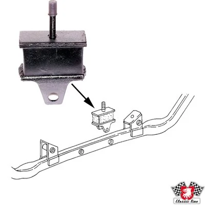 Poduszka (podpora) silnika przednia do Volkswagen Transporter 24, 25, 251