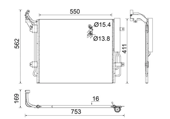 Chłodnica klimatyzacji AC849000S Mahle Original