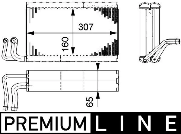AE68000P Mahle Original Parownik klimatyzacji