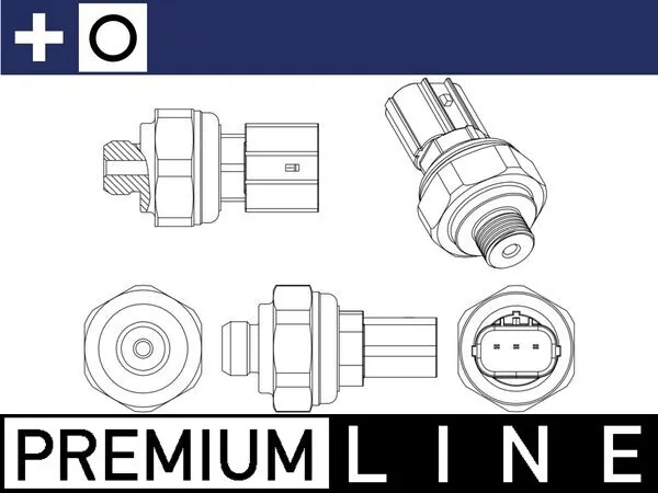 ASE10000P Mahle Original Czujnik ciśnienia bezwzględnego klimatyzacji