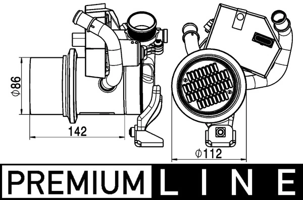 CE5000P Mahle Original Chłodnica układu recyrkulacji spalin EGR