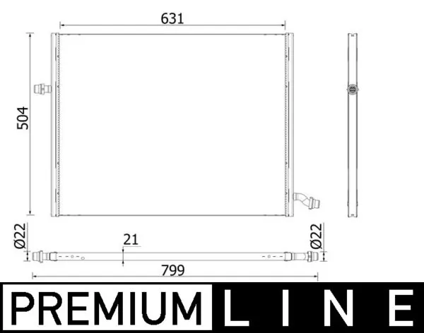 CIR37000P Mahle Original Chłodnica silnika dodatkowa