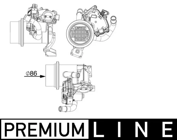 CE18000P Mahle Original Chłodnica układu recyrkulacji spalin EGR