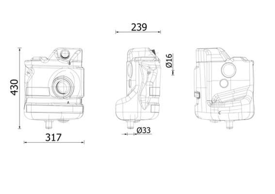 Zbiorniczek wyrównawczy układu chłodzenia Renault Trucks MAGNUM 4