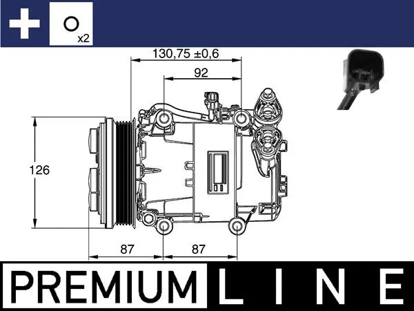 Sprężarka klimatyzacji ACP54000P Mahle Original