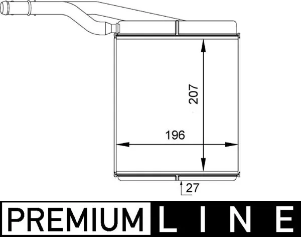 AH143000P Mahle Original Chłodnica nagrzewnicy (ogrzewacza)