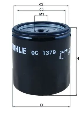 OC1379 Mahle Original Filtr oleju