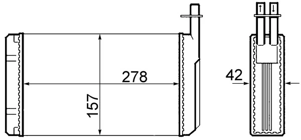 Chłodnica nagrzewnicy (ogrzewacza) Saab 9000
