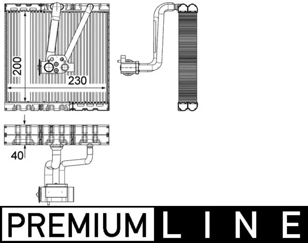 AE93000P Mahle Original Parownik klimatyzacji