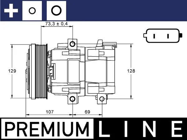 Sprężarka klimatyzacji Mahle Original ACP855000P cena, od 294,12 USD