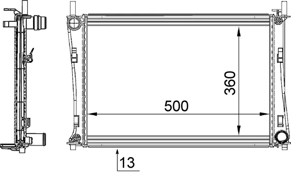 CR1355000S Mahle Original Chłodnica silnika