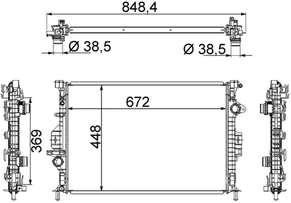 Chłodnica silnika CR1748000S Mahle Original