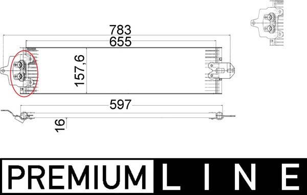 Chłodnica automatycznej/mechanicznej skrzyni biegów Mahle Original CLC49000P cena, od 64,70 USD