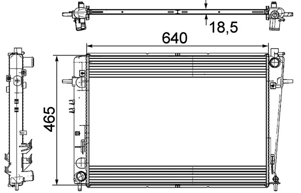 Chłodnica silnika Mahle Original CR909000P cena, od 115,47 USD