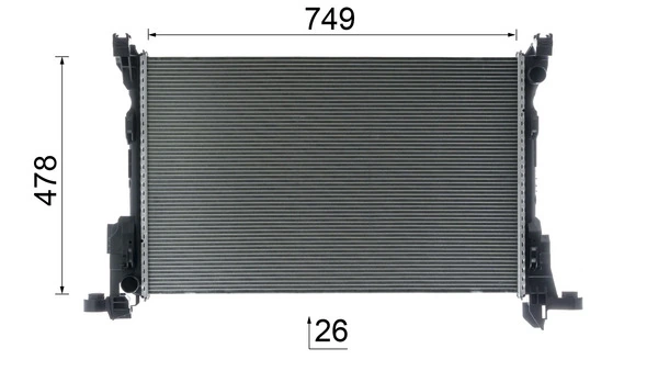 Chłodnica silnika Mahle Original CR2637000P