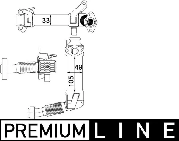 CE21000P Mahle Original Chłodnica układu recyrkulacji spalin EGR
