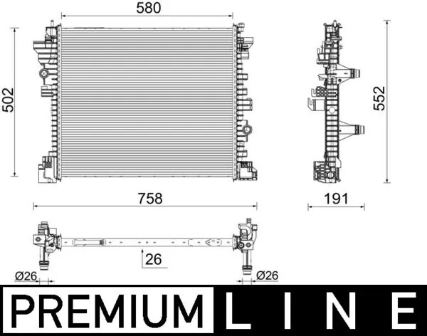 CR2598000P Mahle Original Chłodnica silnika dodatkowa
