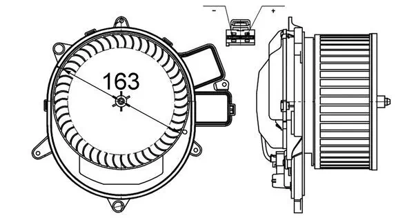 Silniczek wentylatora nagrzewnicy (ogrzewacza wnętrza) Mahle Original AB231000S cena, od 163,45 USD