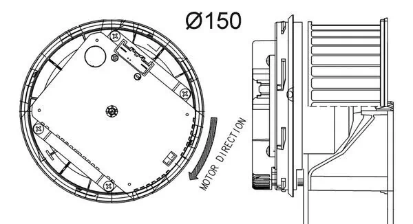 AB263000P Mahle Original Silniczek wentylatora nagrzewnicy (ogrzewacza wnętrza)