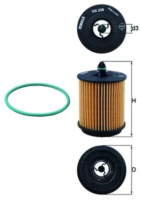 OX258D Mahle Original Filtr oleju