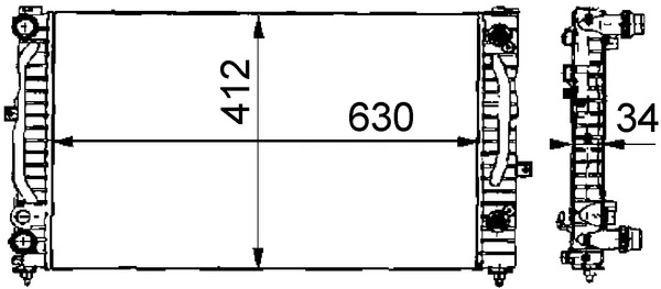 Do koszyka CR132000S Mahle Original Chłodnica silnika