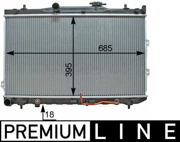 Chłodnica silnika KIA Spectra