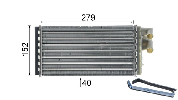 Chłodnica nagrzewnicy (ogrzewacza) Mahle Original AH98000P