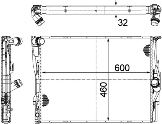 Do koszyka CR1089000P Mahle Original Chłodnica silnika