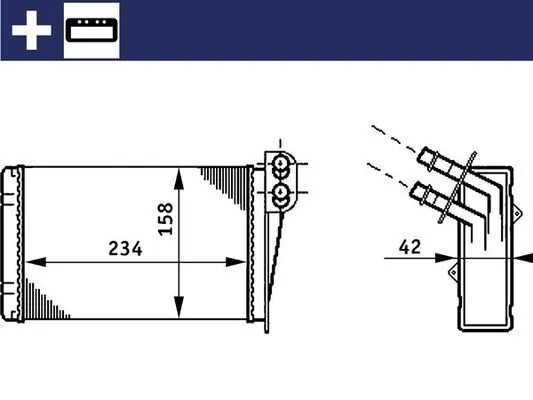AH73000S Mahle Original Chłodnica nagrzewnicy (ogrzewacza)