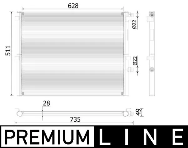 CR2307000P Mahle Original Chłodnica silnika dodatkowa