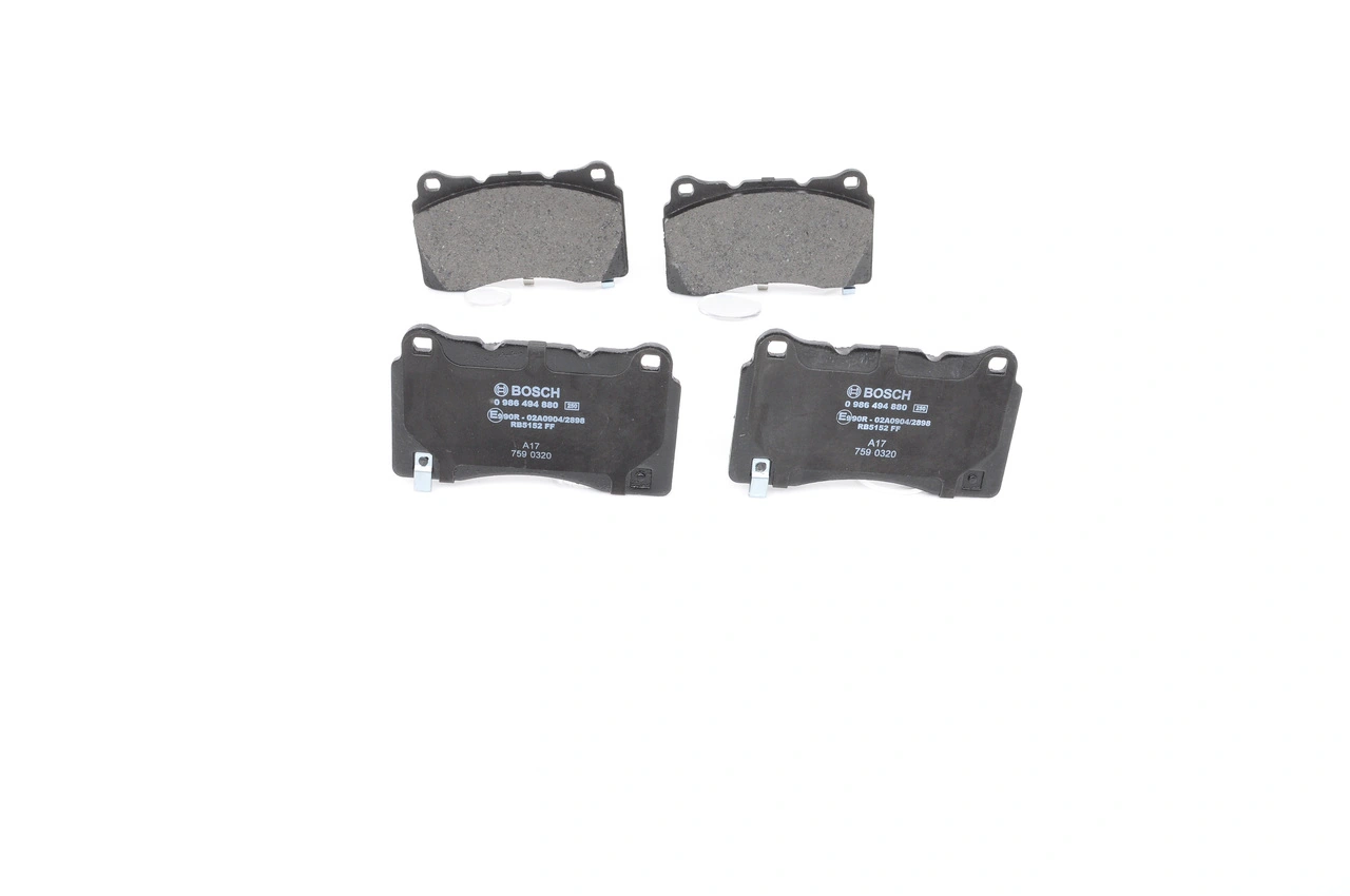 Do koszyka 0986494880 Bosch Klocki hamulcowe przednie tarczowe