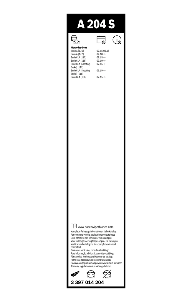 Do koszyka 3397014204 Bosch Pióro wycieraczki szyby przedniej, zestaw (2 szt.)