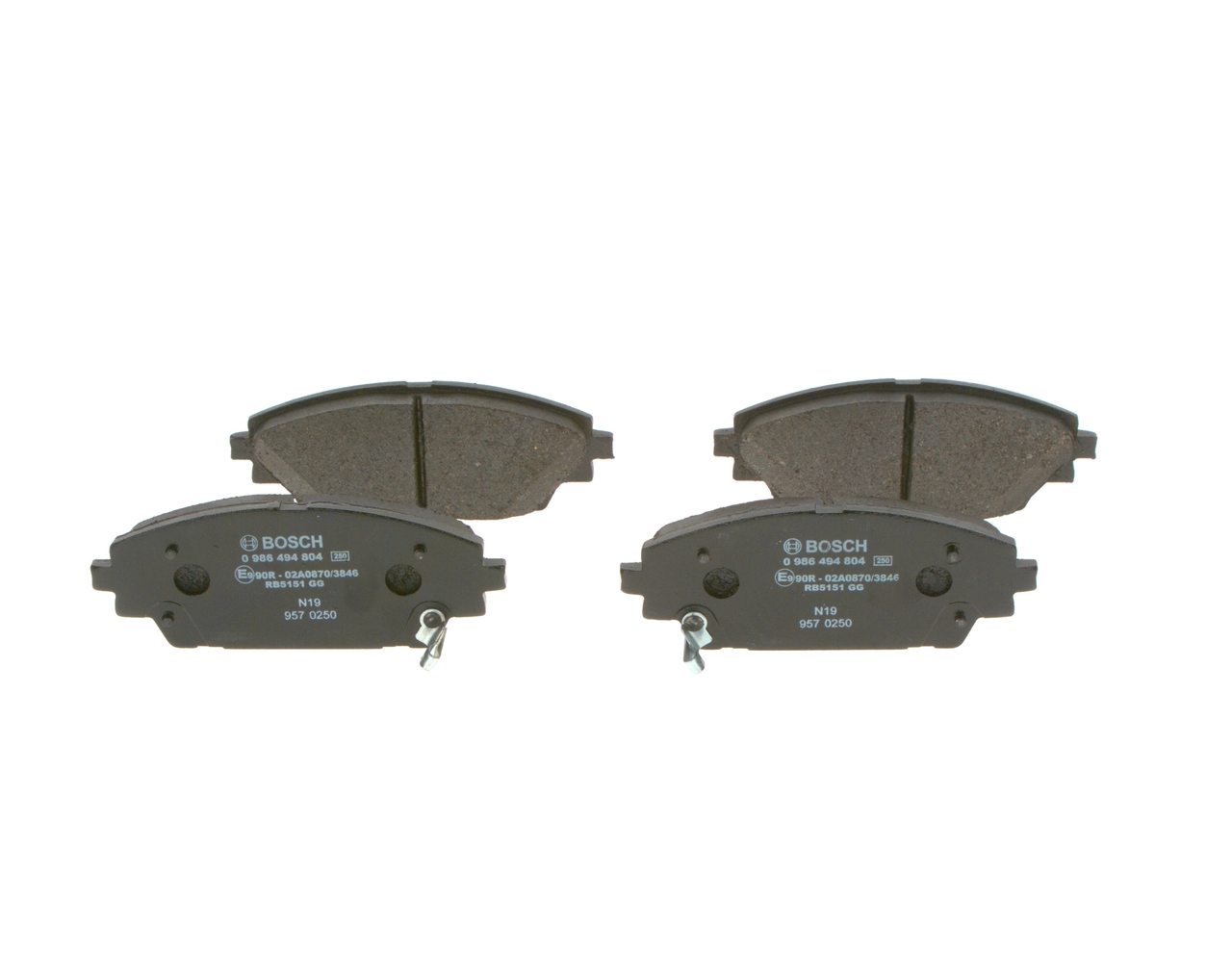 Do koszyka 0986494804 Bosch Klocki hamulcowe przednie tarczowe