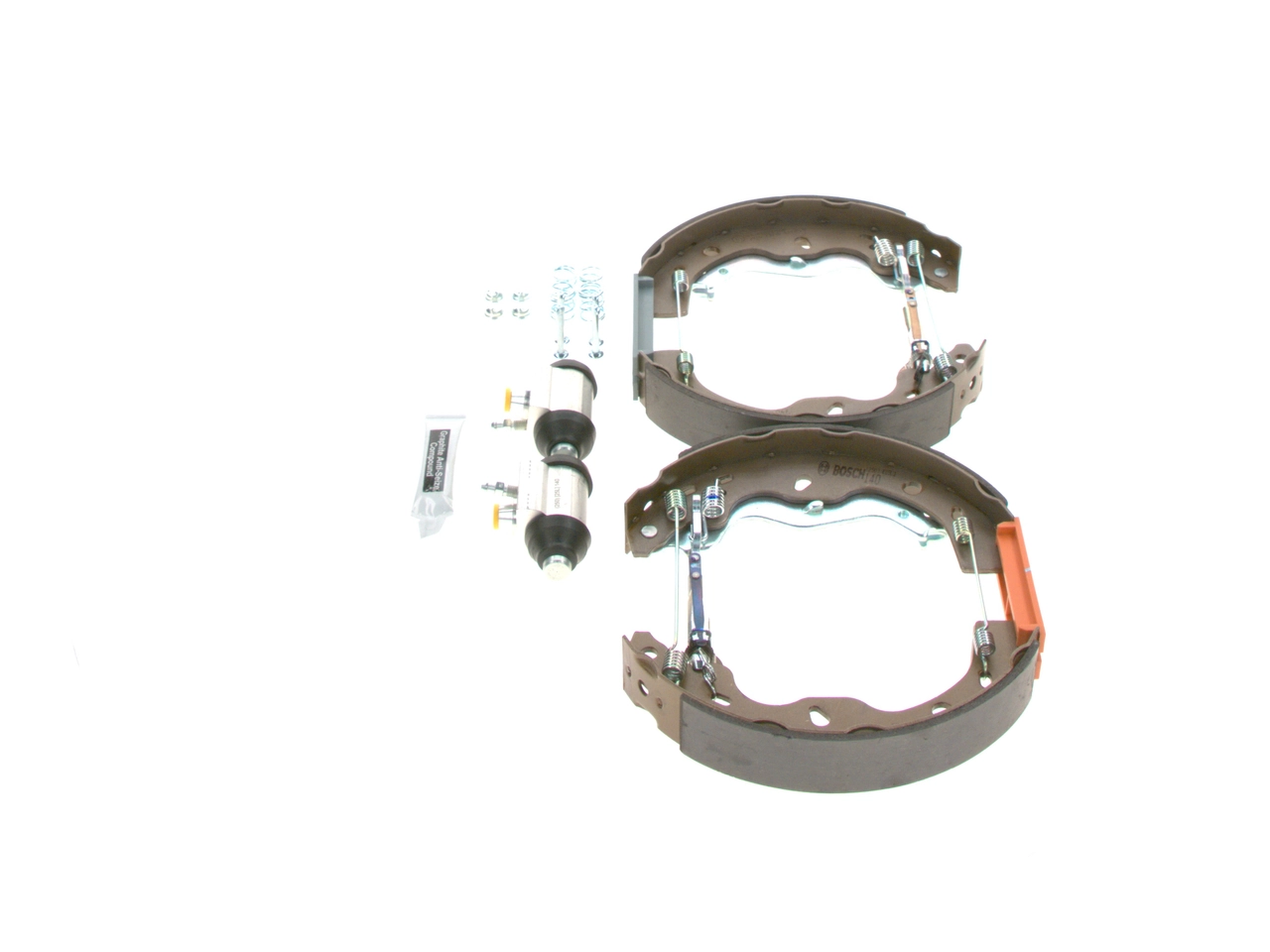 0204114678 Bosch Klocki hamulcowe tylne bębnowe, kompletne z cylindrami, zestaw