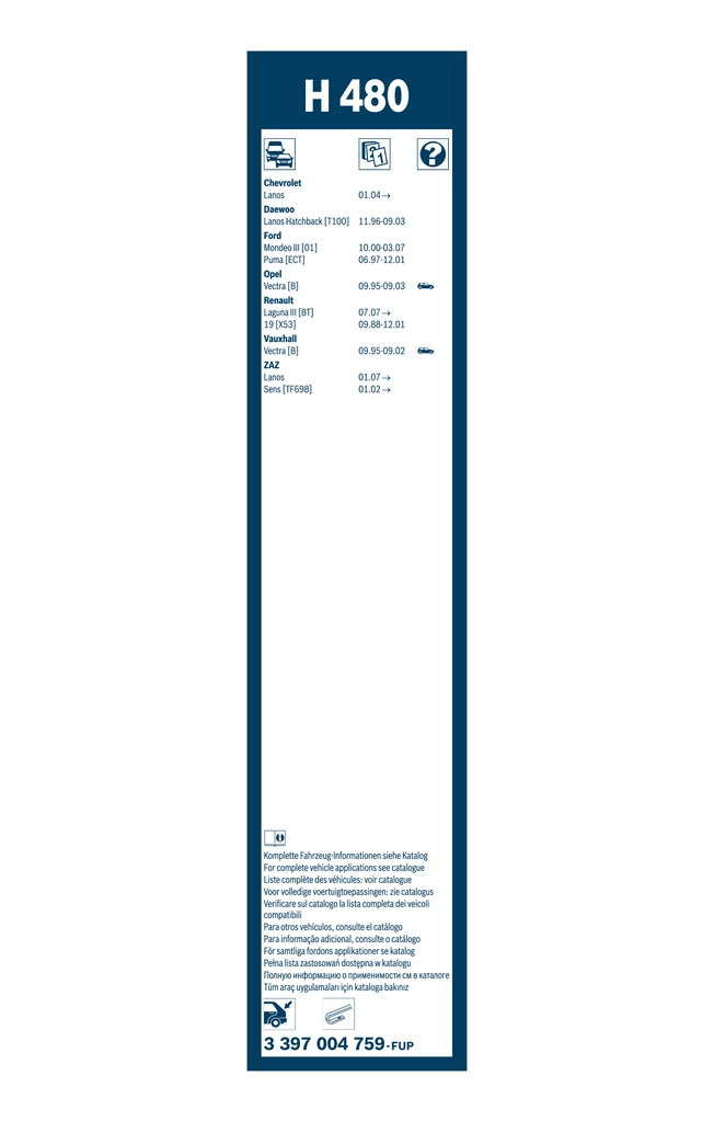 Pióro wycieraczki szyby tylnej Mazda 323 BA
