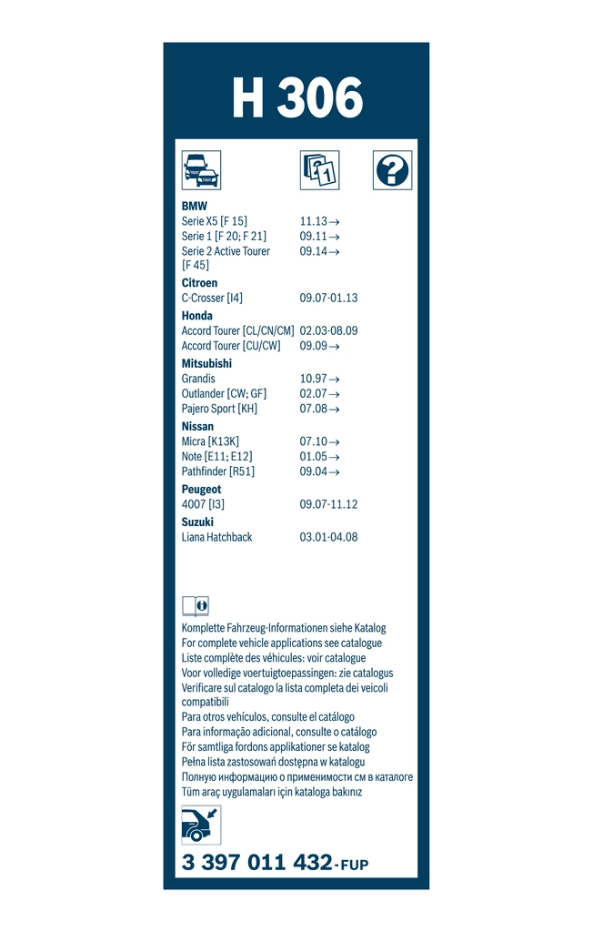 Pióro wycieraczki szyby tylnej Mitsubishi Outlander CWW