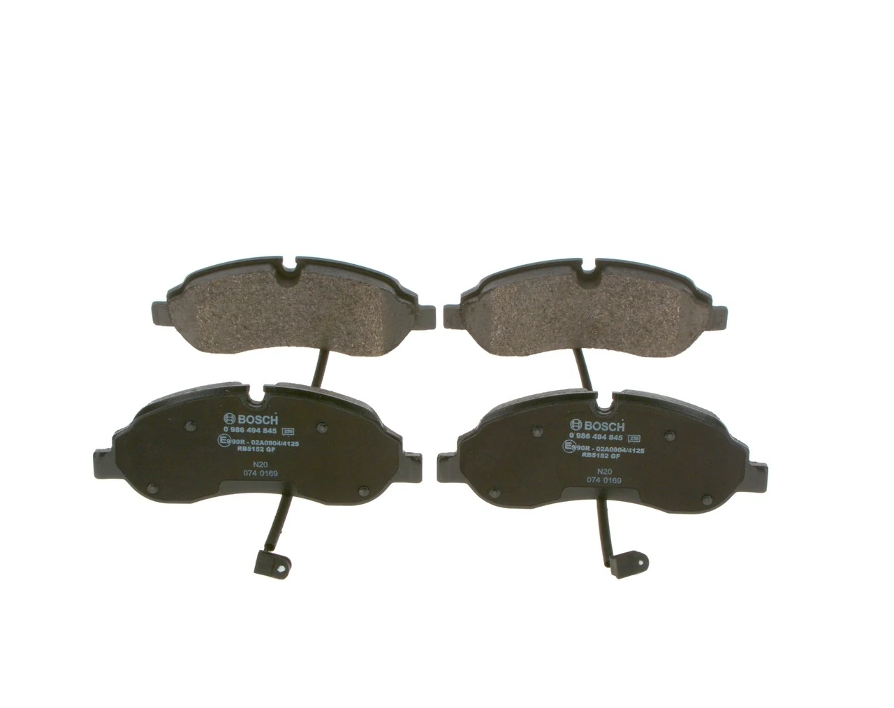 Do koszyka 0986494845 Bosch Klocki hamulcowe przednie tarczowe