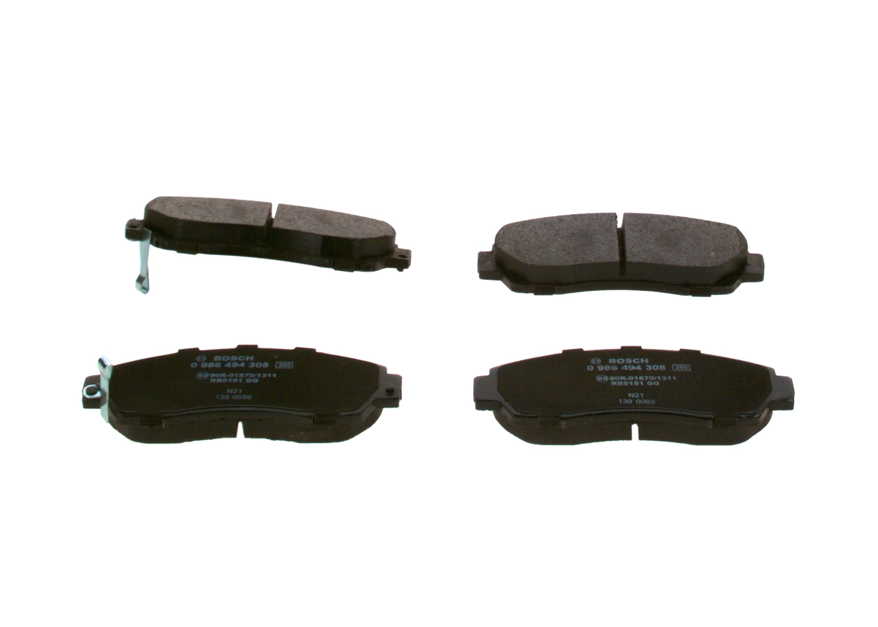 Klocki hamulcowe przednie tarczowe Bosch 0986494308 cena, od 27,91 USD