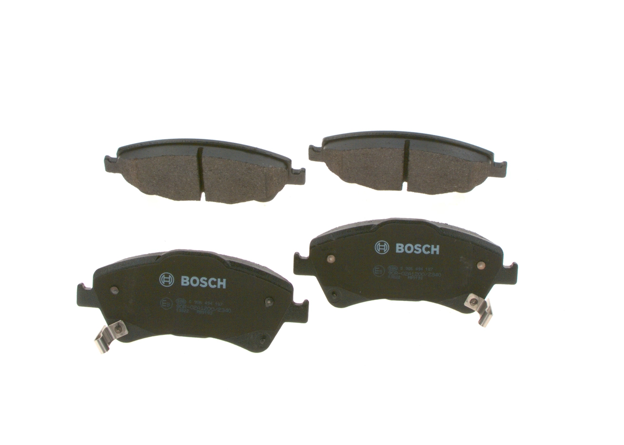 Do koszyka 0986494187 Bosch Klocki hamulcowe przednie tarczowe